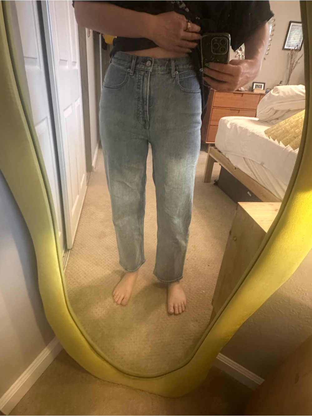 Everlane High-Rise Light Blue Straight Jeans